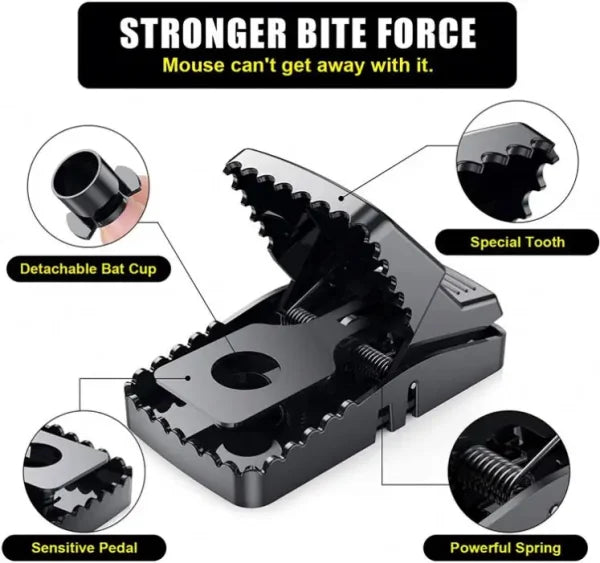 Automatic Spring Reusable Black Rat Mice Mouse Trap