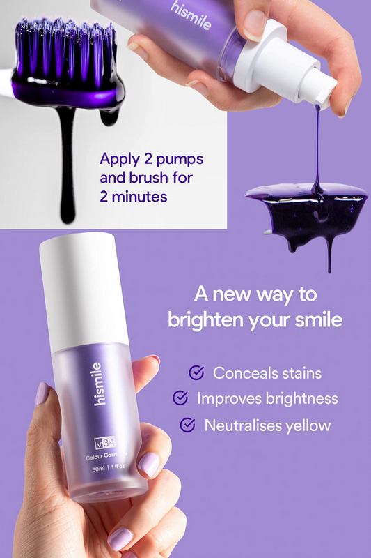 30ml V34 Purple Whitening Toothpaste Care For Teeth Gums
