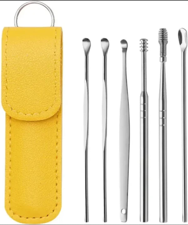 Ear Wax Cleaning Kit, 6 Pcs Ear Pick Tools, Wax Removal Kit