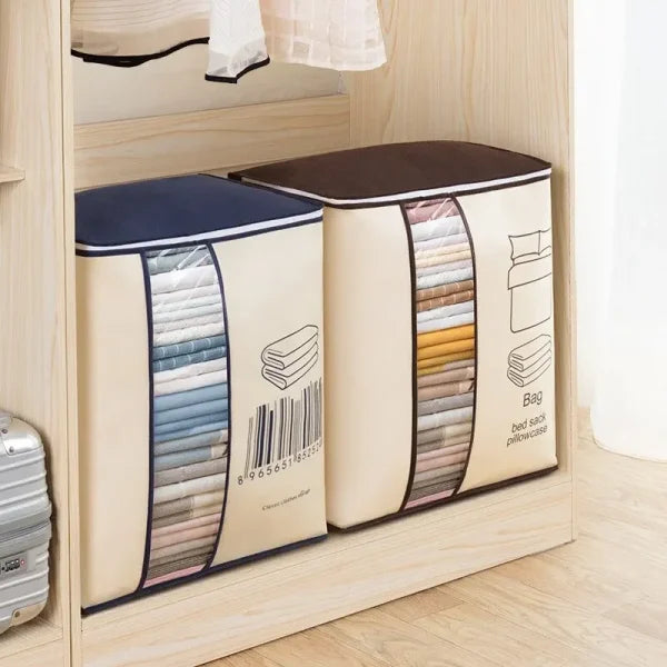 Large  Portable Clothes Storage Bag Clothing Organizer
